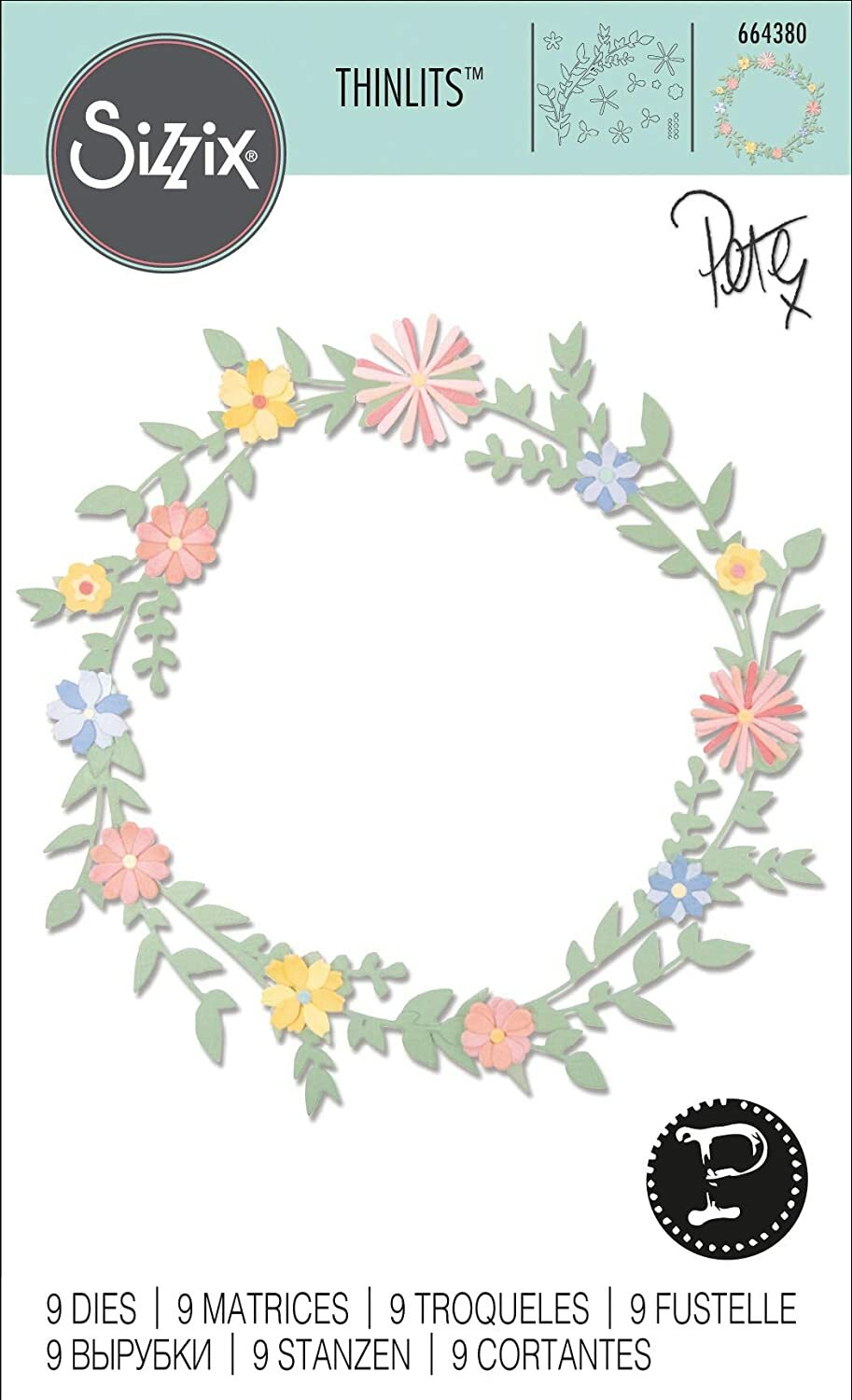 Universal Metal Die Cut Tool Sizzix Thinlits Spring Foilage 664380 Cut Emboss