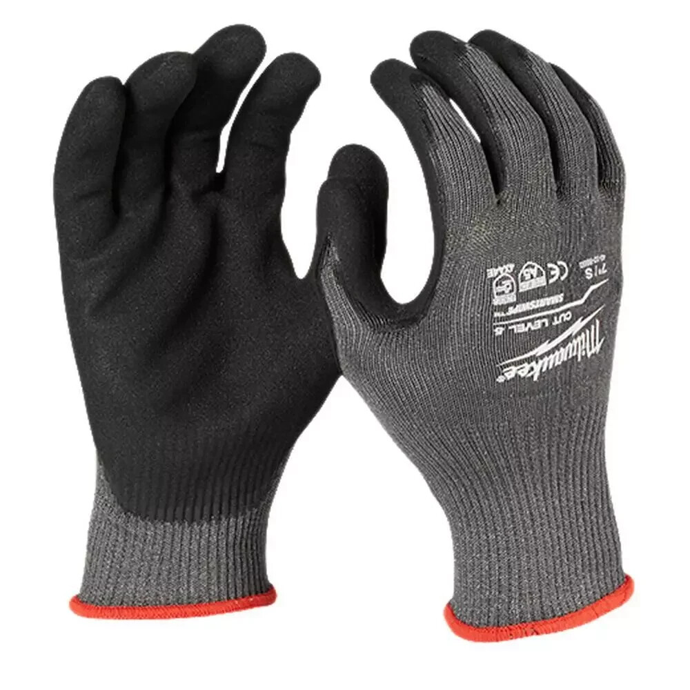 Milwaukee 48-22-8951 Level 5 Cut Resistant Dipped Work Gloves (8M) Medium Gray