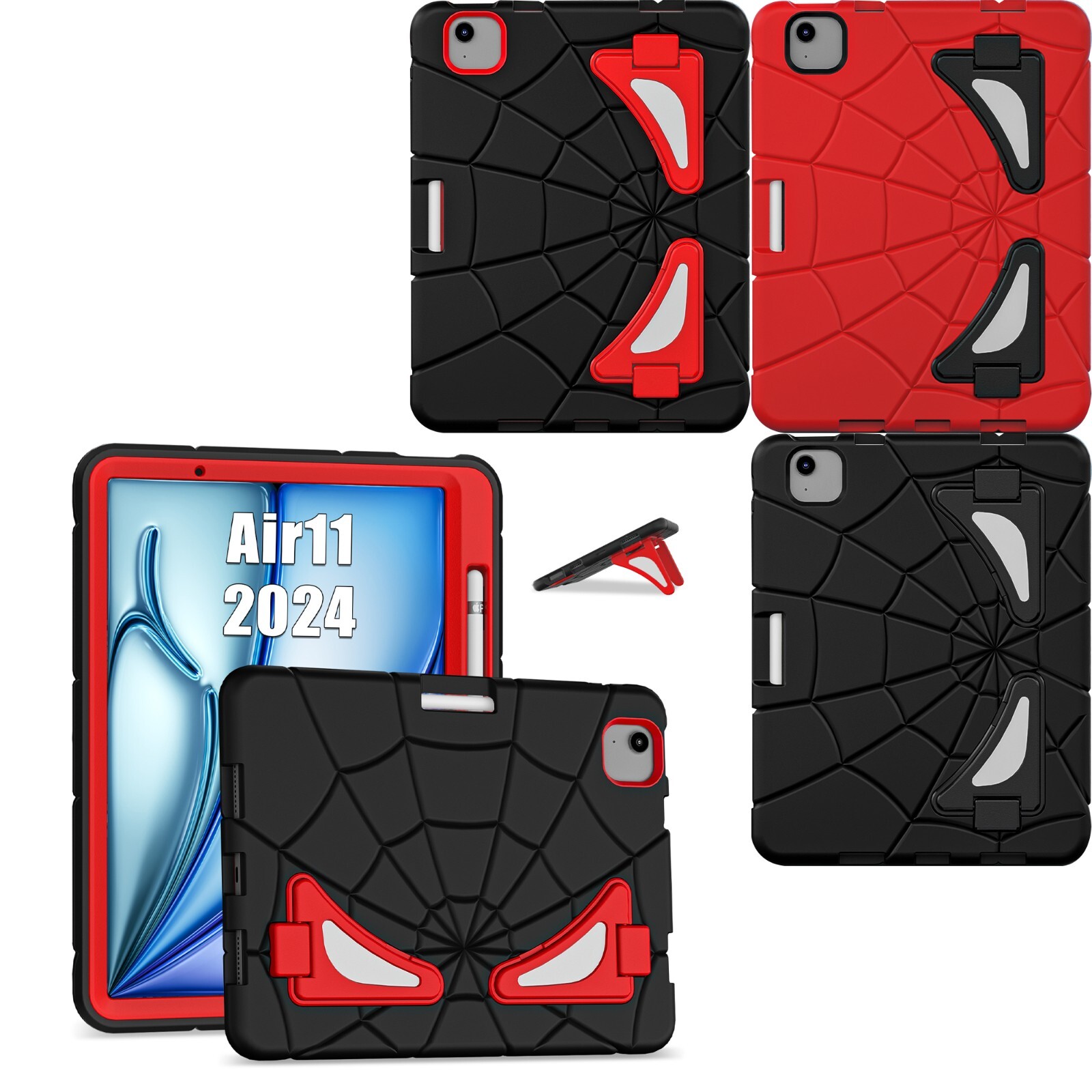 For iPad Air 11 Inch 2024-2025 Cartoon Anime Heavy Duty Shockproof Rugged Cover