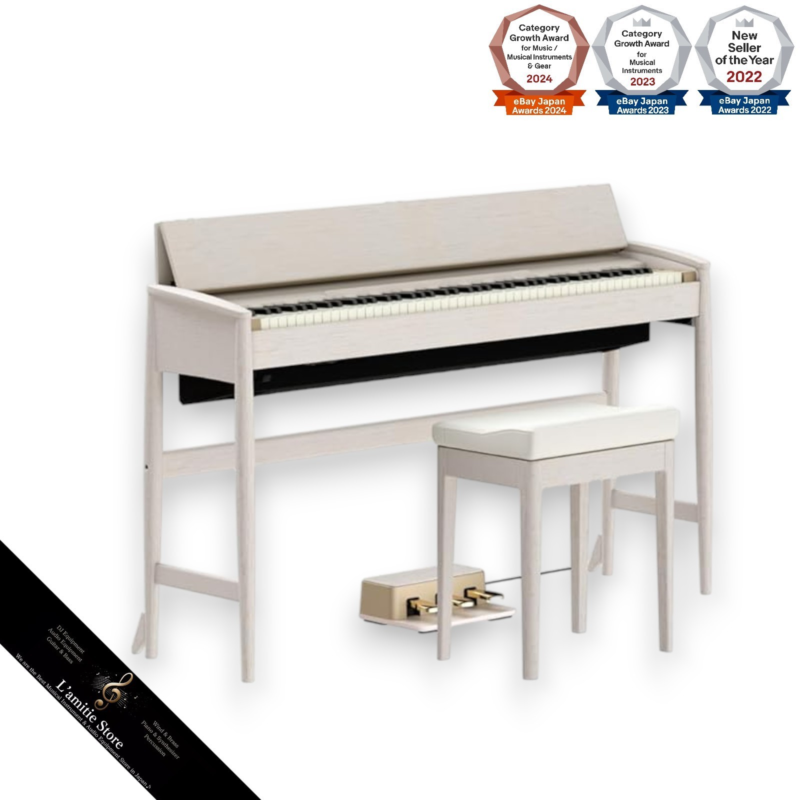 Roland KARIMOKU KIYOLA KF-20-KS Electric Piano Sheer White KF20KS Successor 10