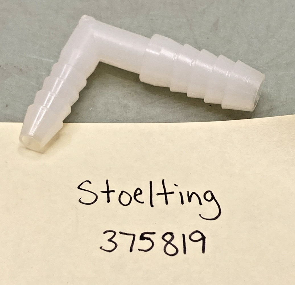 NEW REPLACES STOELTING 375819 FITTING ELBOW BARBED 3/8" X 1/4"