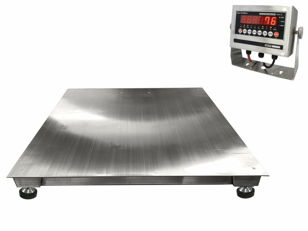 Stainless Steel 4' X 4' (48" X 48") Floor Scale & Indicator 2500 Lbs X .5 Lb