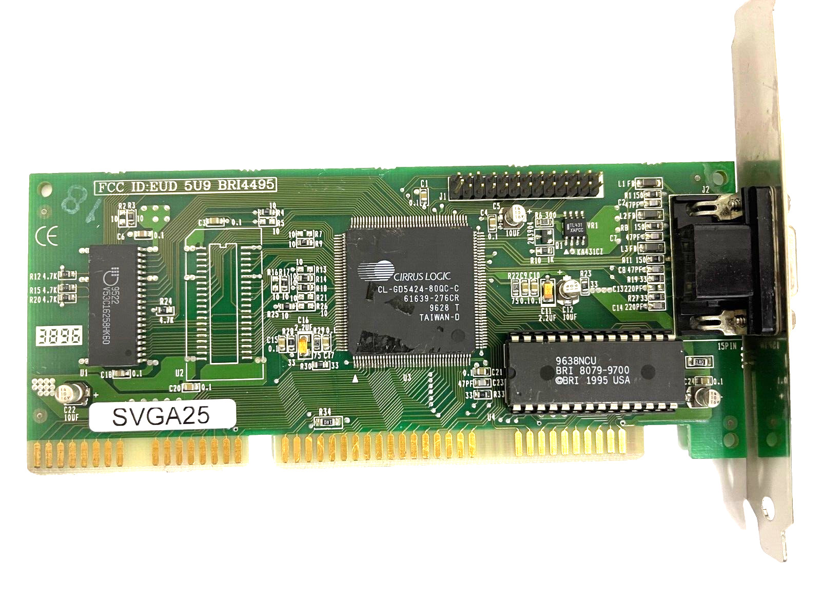 VINTAGE 1993 BOCA RESEARCH CIRRUS LOGIC CL-GD5424-80QC-C ISA VGA CARD MXB119