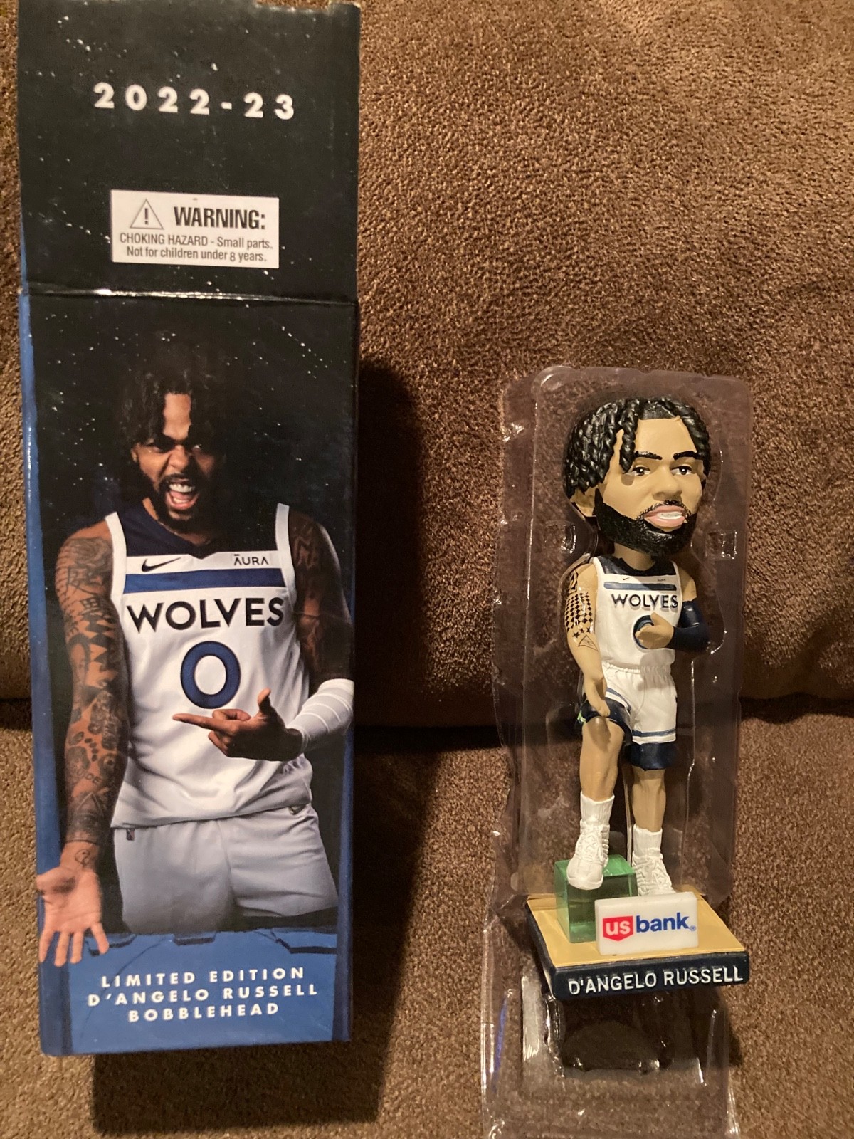 D'Angelo Russell Limited Edition Minnesota Timberwolves Bobblehead SGA