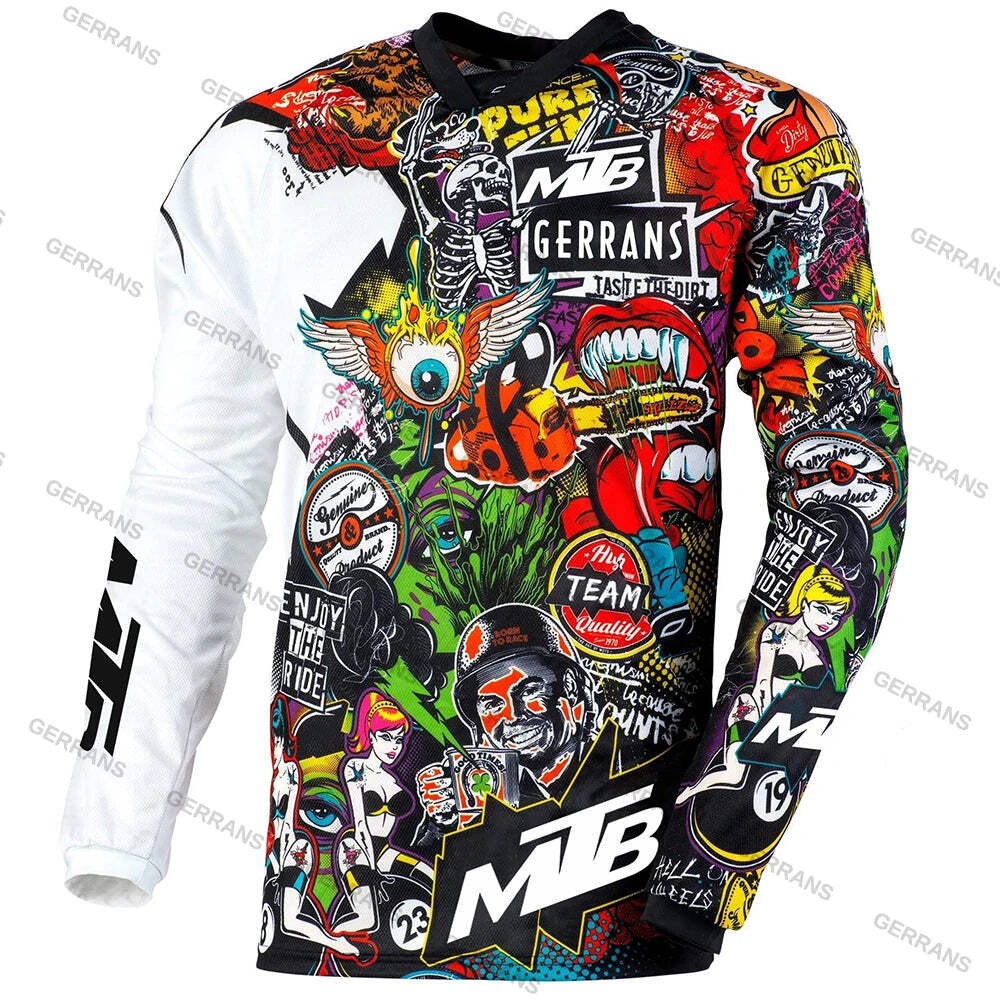 MTB Jerseys Mountain Bike MTB Shirts Offroad Long sleeve Motorcycle Motocross Sp