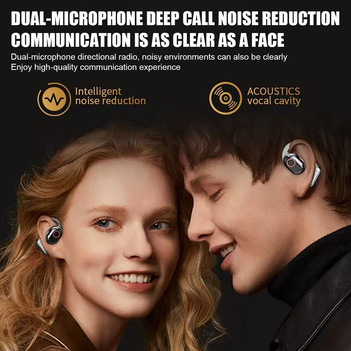 Wireless True Bone Conduction Headphones Wireless Headset Earbuds Bluetooth V5.3
