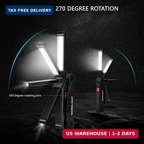 Lmaytech Tool Gifts for Men 2Pack Rechargeable LED Work Lights with Magnetic Bas