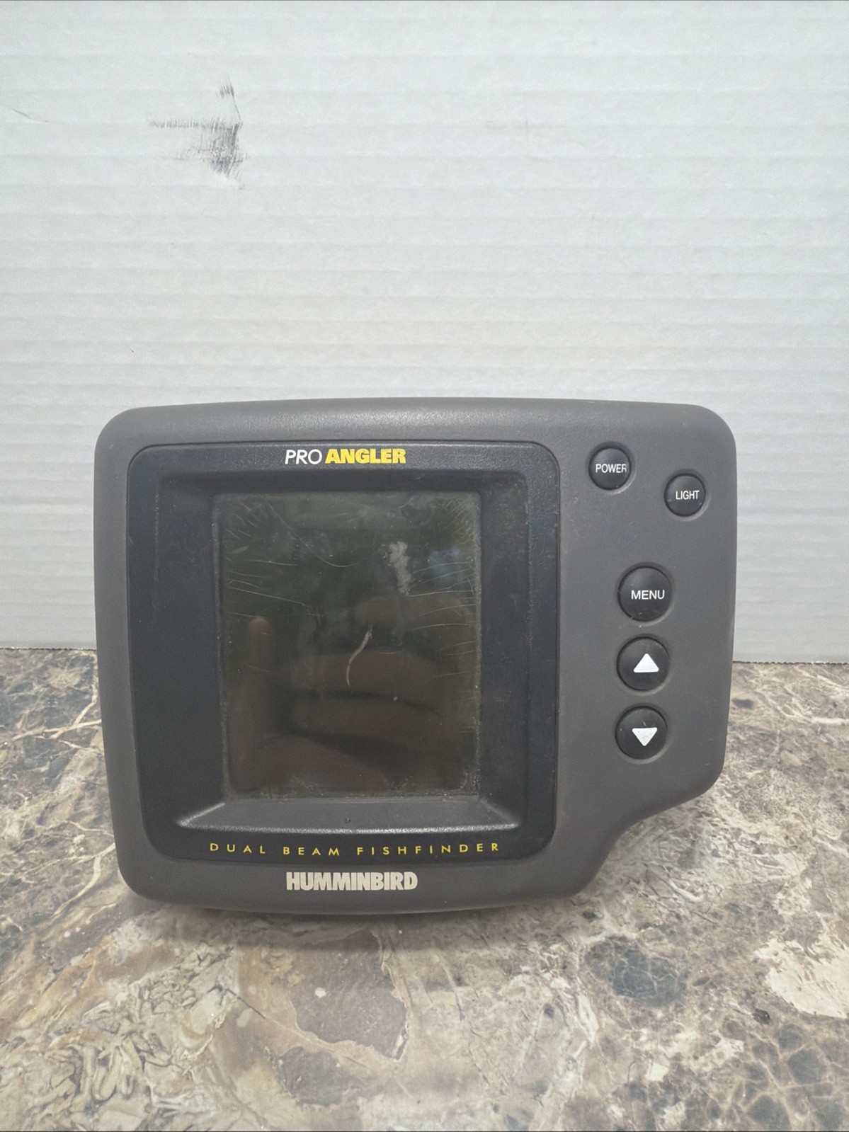 Hummingbird Wide Pro Angler Dual Beam Fishfinder Tracker Untested Head Unit Only
