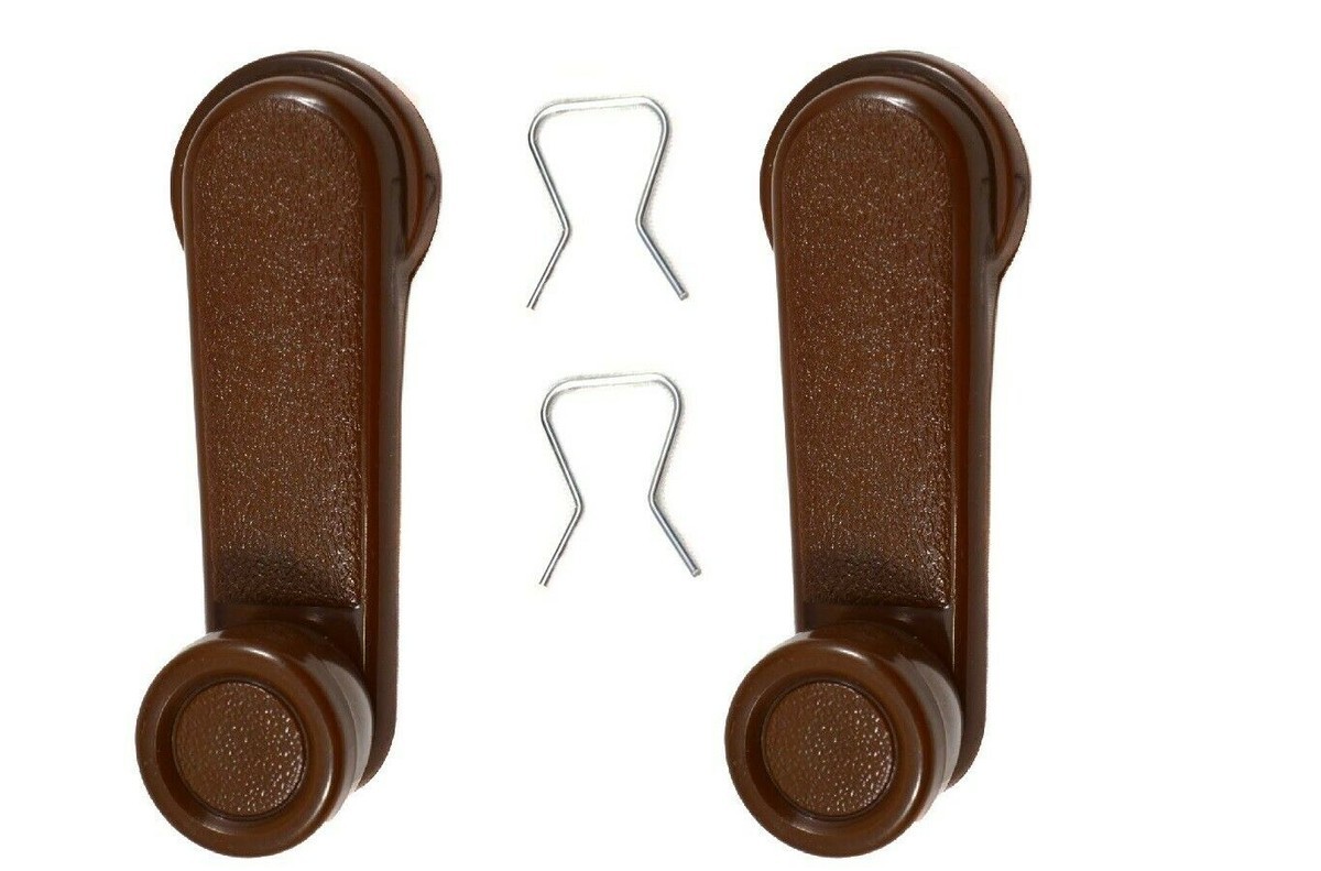 fits 1986 to 1994 Nissan D21 Window Crank Handle Left and Right Brown
