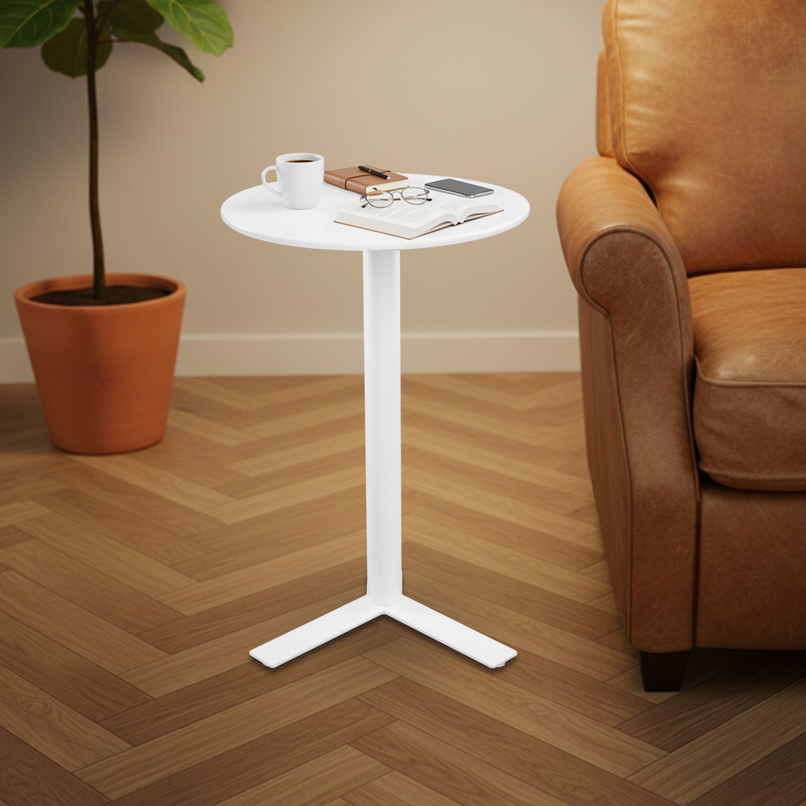 Modern Side Table Iron Side Table Y-shaped Iron Side Table for Bedrooms Hallways