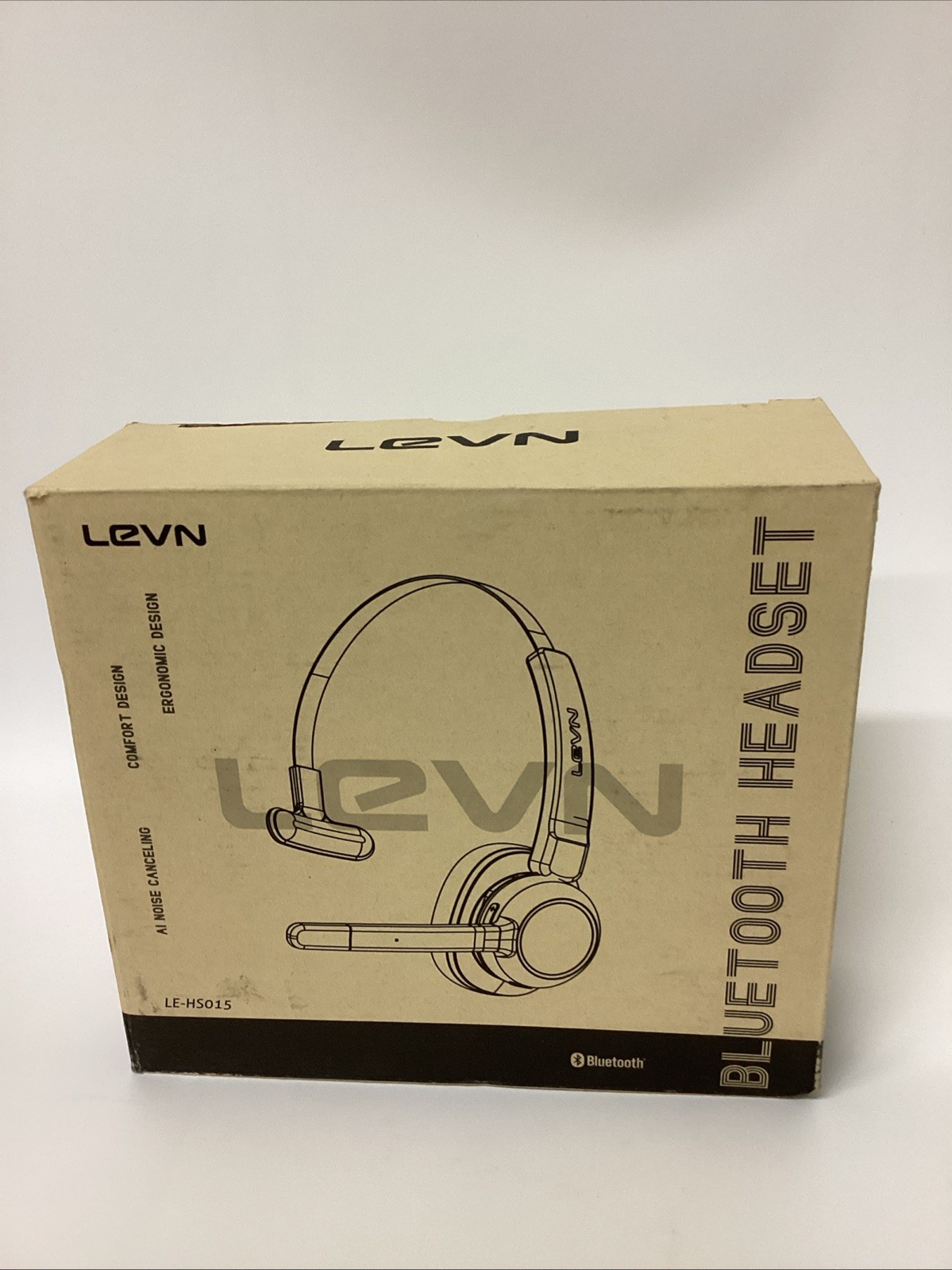 LEVN LE-HS015 Bluetooth Headset AI Noise Cancelling Wireless Office Headphones