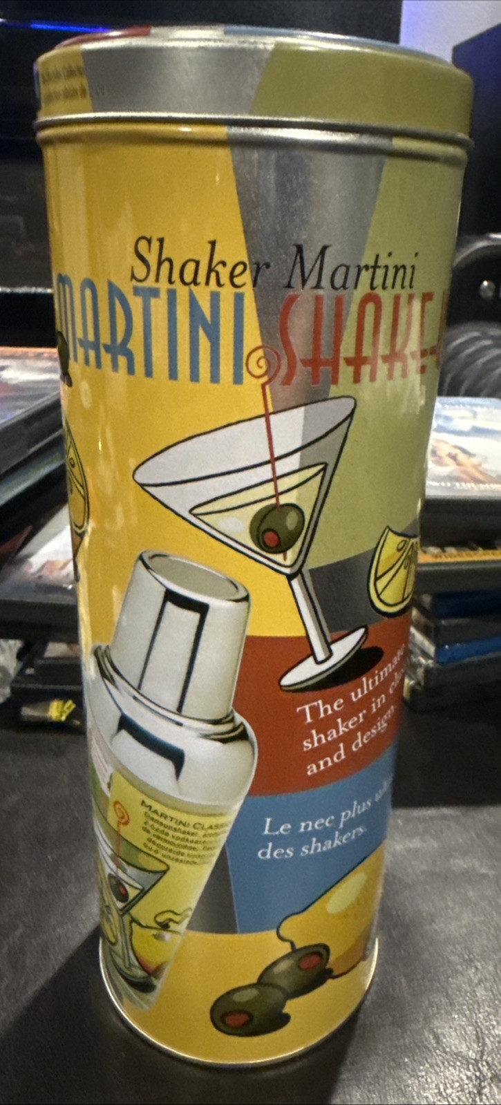 Joie de Vivre Martini Shaker with Tin Case ~The Lifestyles Collection from 2003