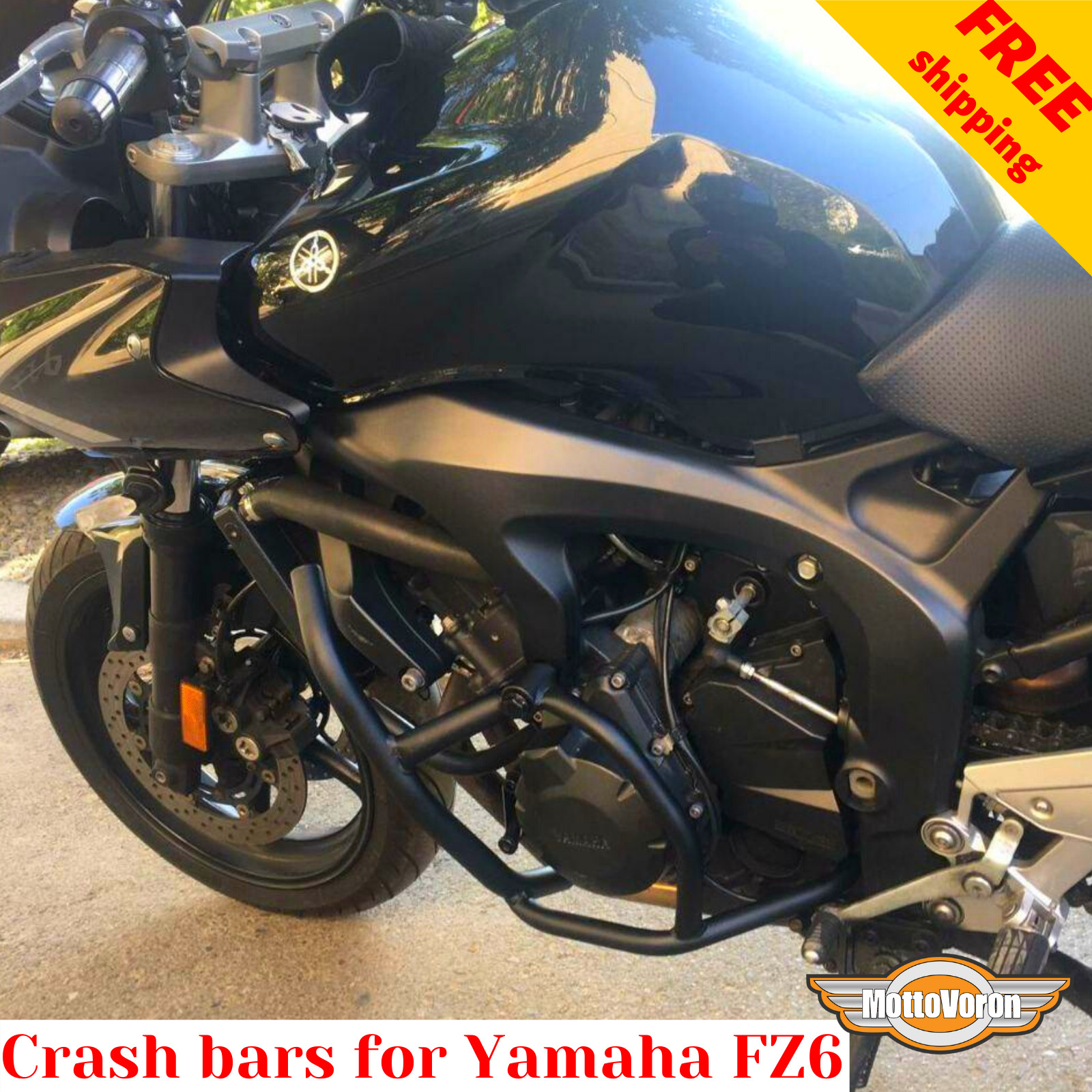 For Yamaha FZ6 Crash bars FZ6N Engine guard Fazer FZ6 S2 FZ6-S, Free shipping