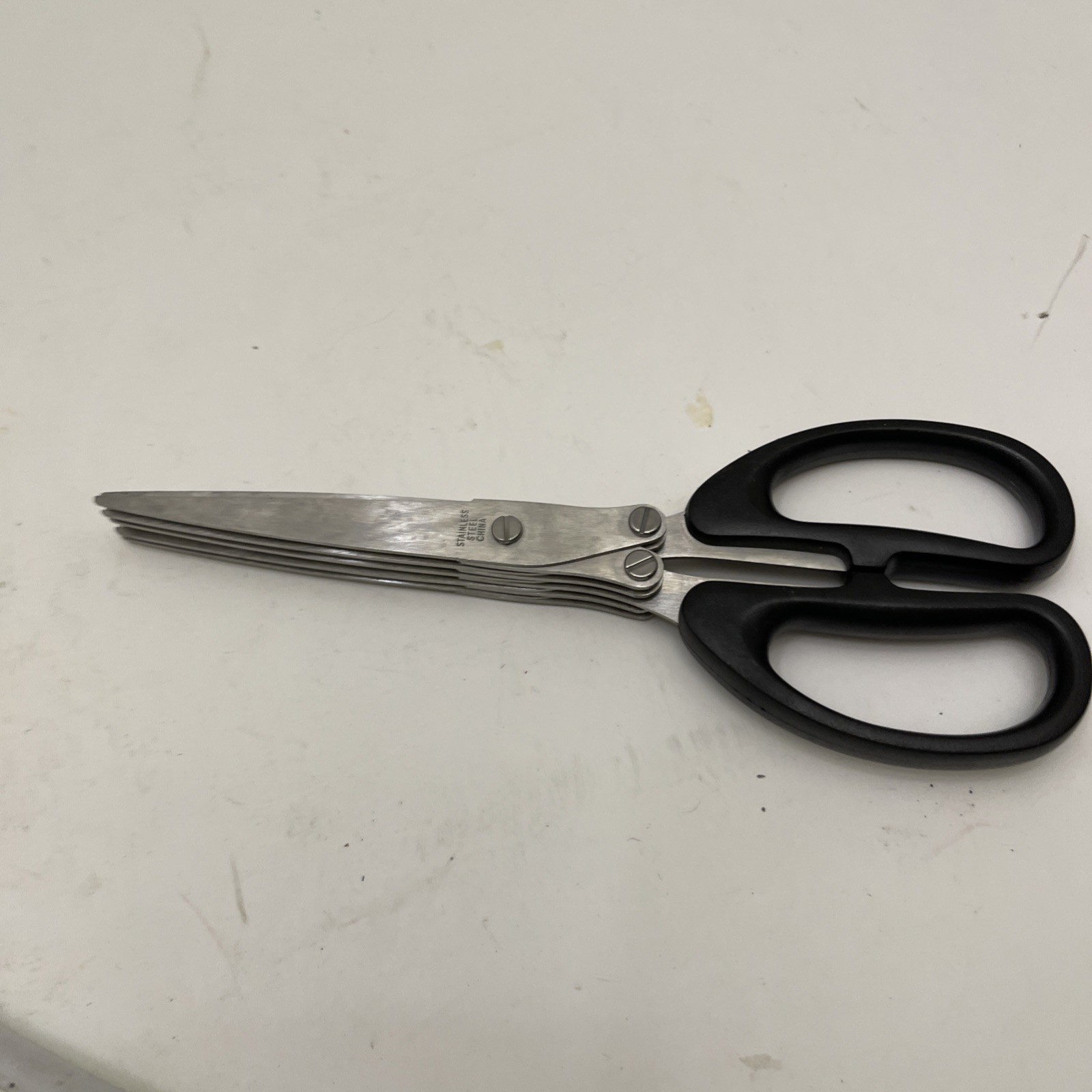 5 Blade Herb Scissors Shredder Black Handles 7.5”