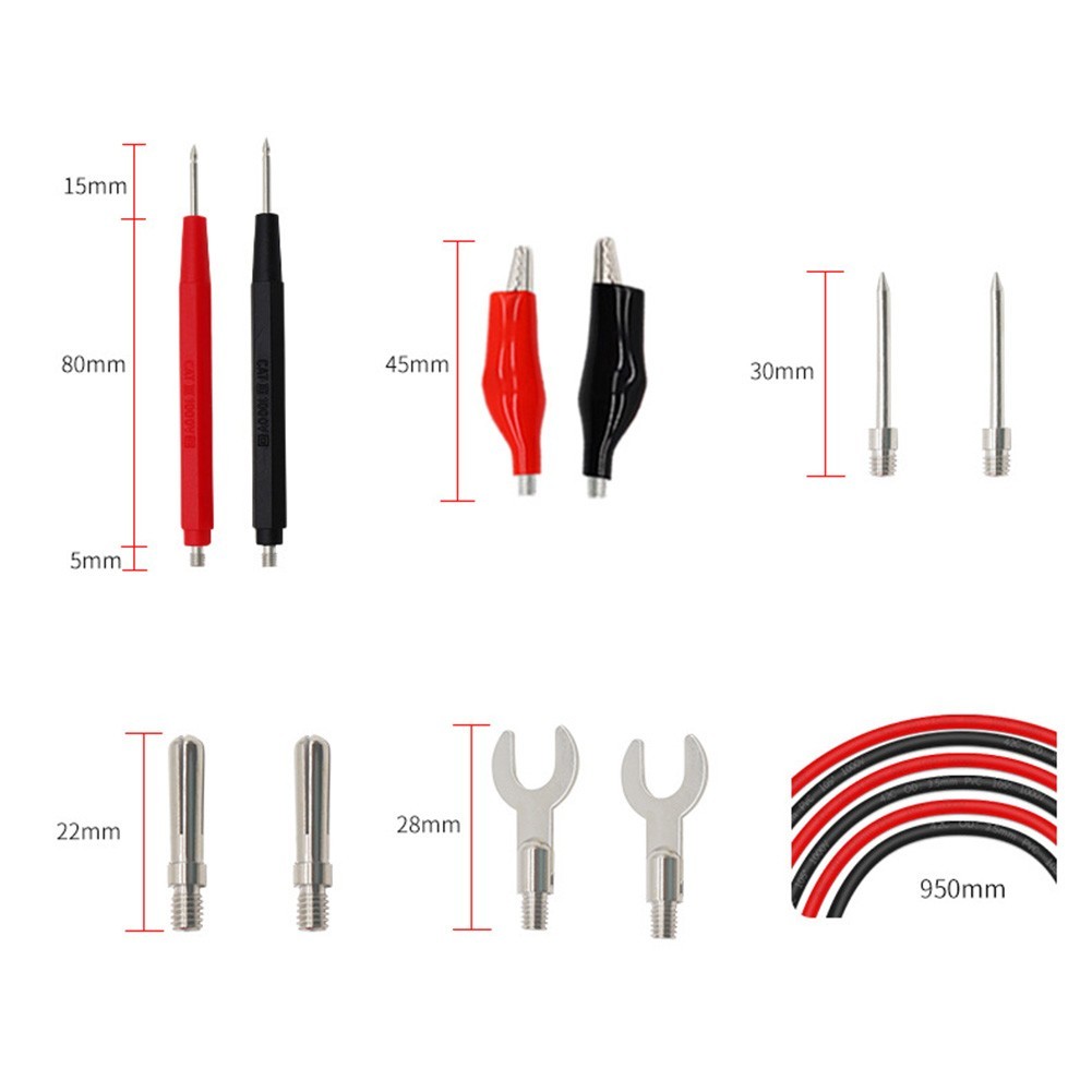 Multimeter Test Wires Test Probe Set Copper Test Wires Interchangeable Probes