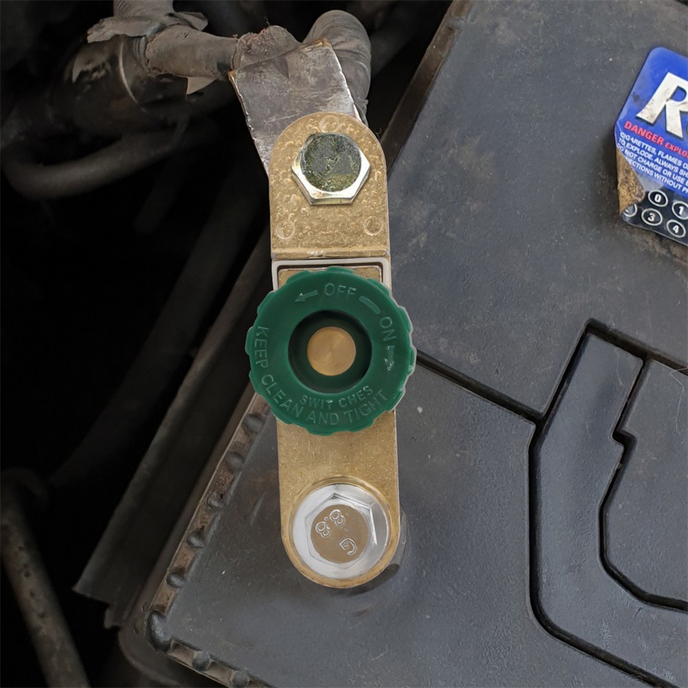 2x Battery Terminal Quick Disconnect Switch Side Post Battery Shut/Cut Off Brass