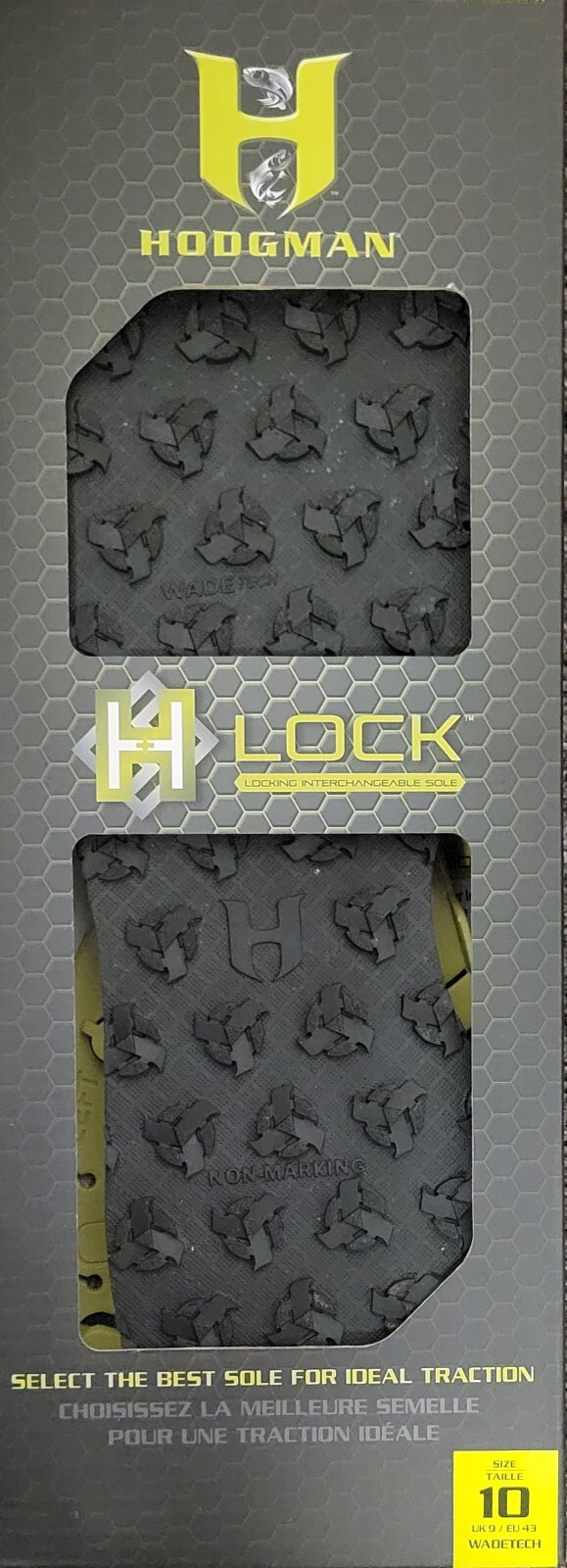 Hodgman HLOCKWT10 Locking Interchangeable Soles Wadetech Rubber Men's Size 10