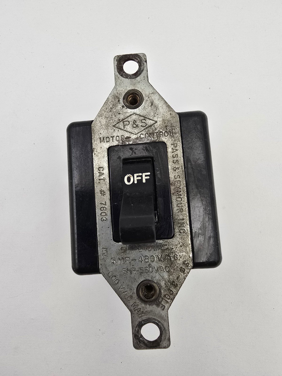 Pass & Seymour Three Phase AC Manual Motor Controller 3P 15A 600V 3PH
