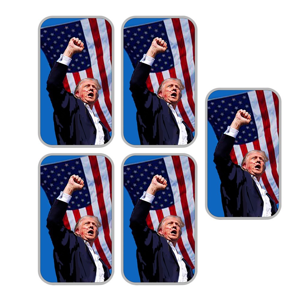 Lot of 5 - 1 Troy oz Sunshine Mint Trump Fight Colorized .999 Fine Silver Bar