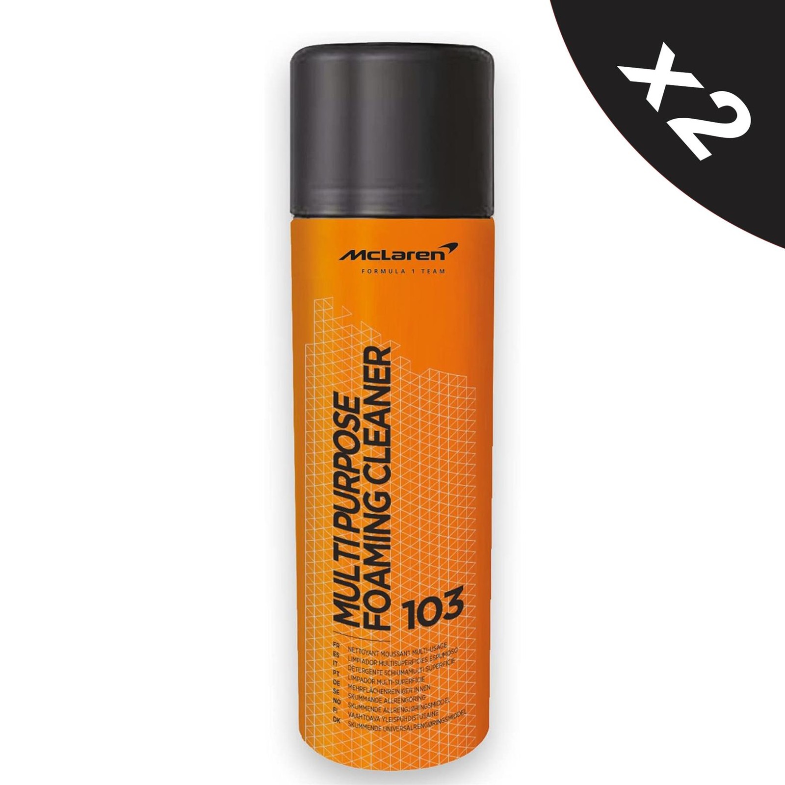 2x McLaren Racing Multi-purpose Foaming Cleaner Active Foam Cleaner - 500 mL