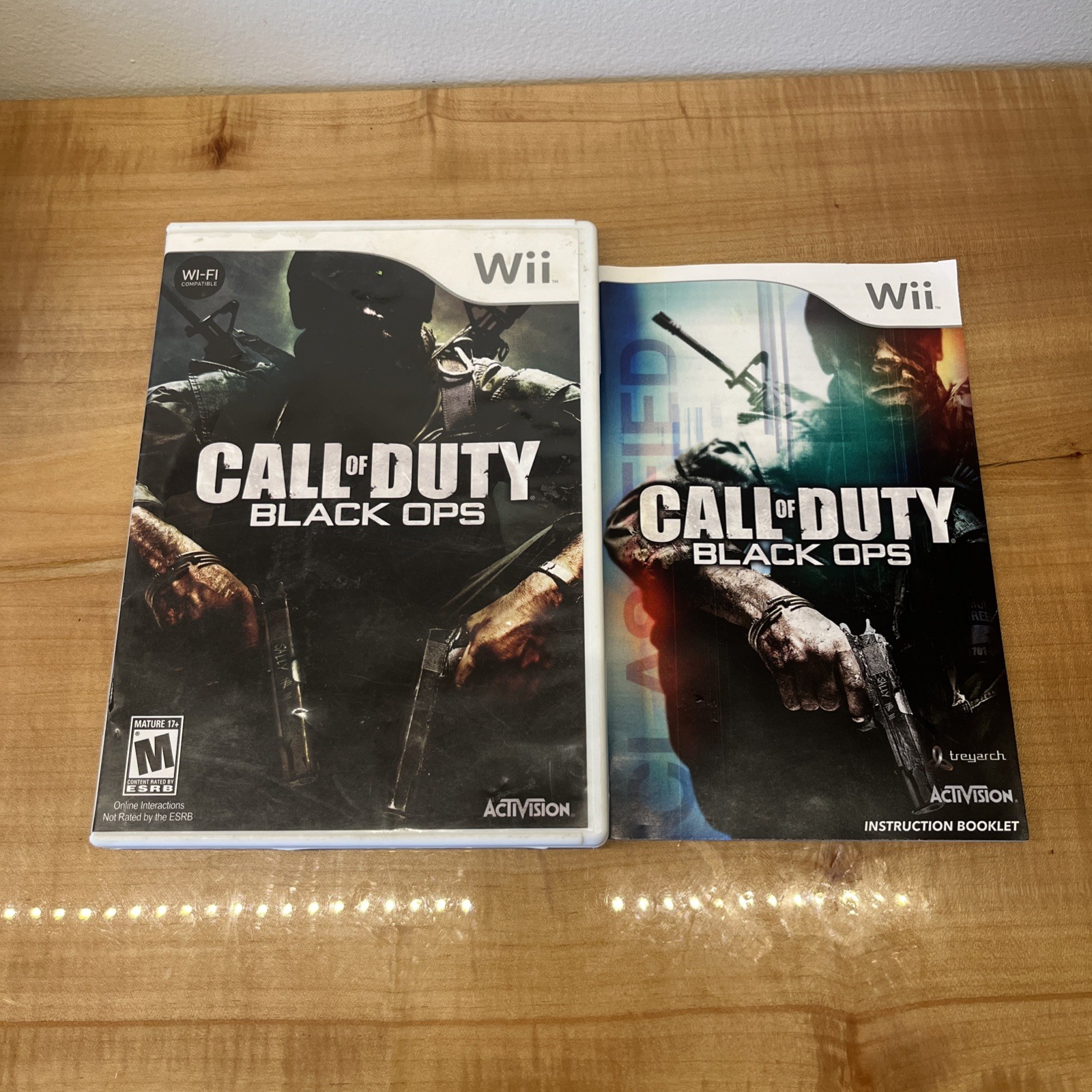 Call of Duty Black Ops Nintendo Wii AUTHENTIC REPLACEMENT CASE MANUAL ONLY