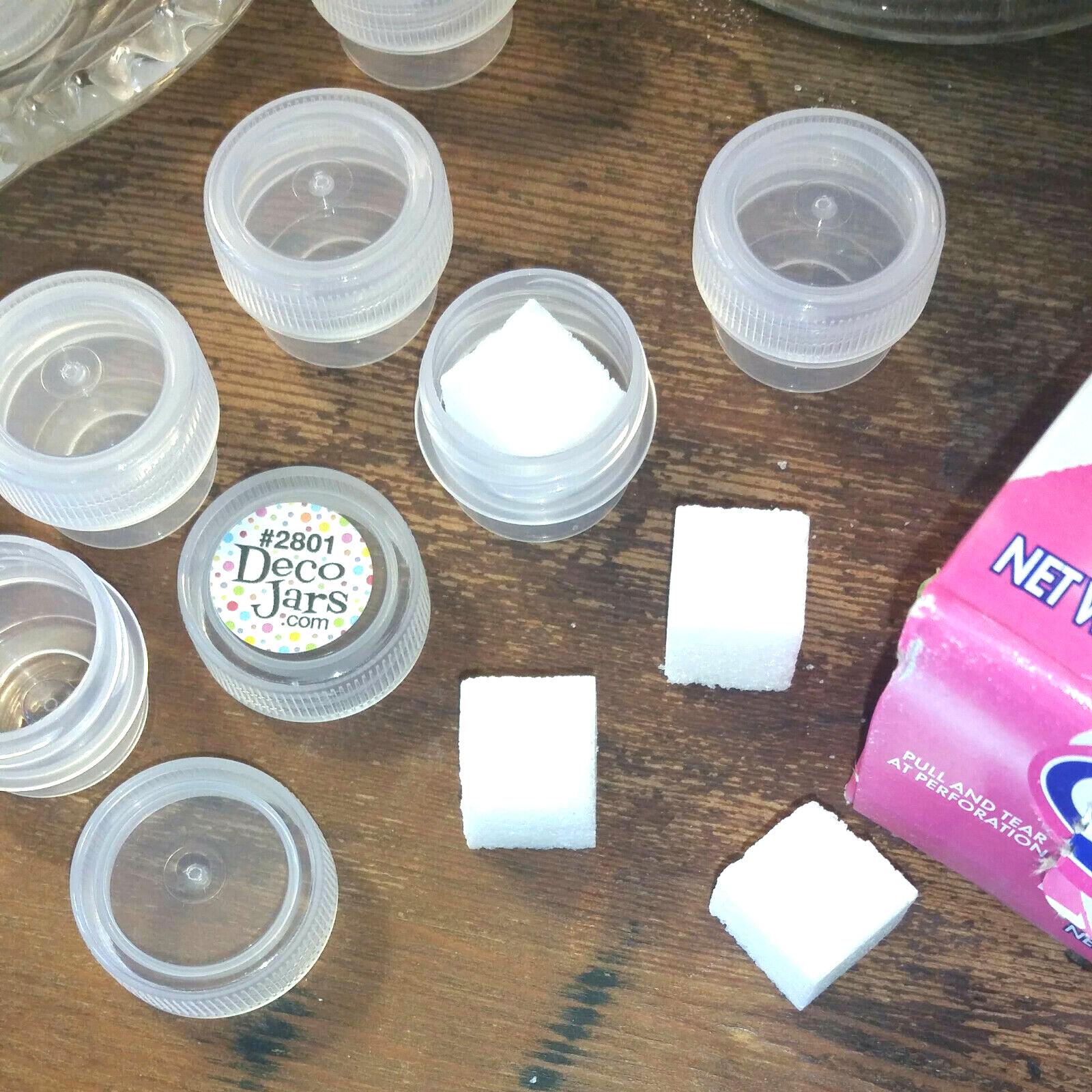 50 Mini Plastic Jars 1/8 oz  Skincare Creme Container 2801 Screw Cap  USA Tiny