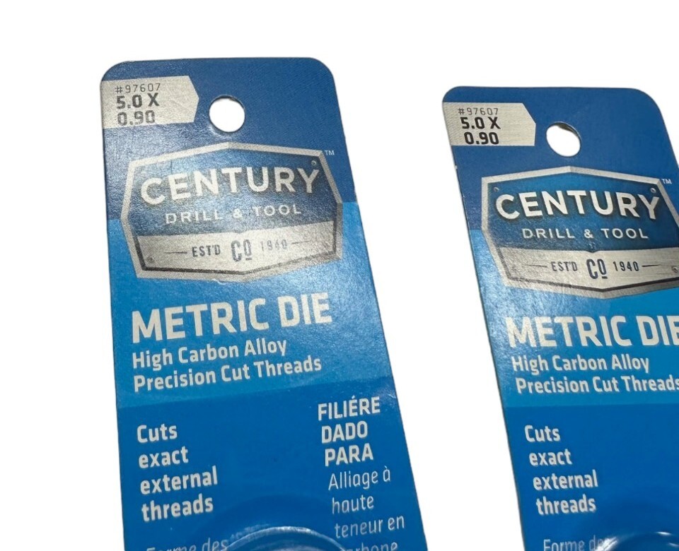 Century Drill & Tool 97607, 5.0 x 0.90 Metric Die (LOT OF 2) **SALE**
