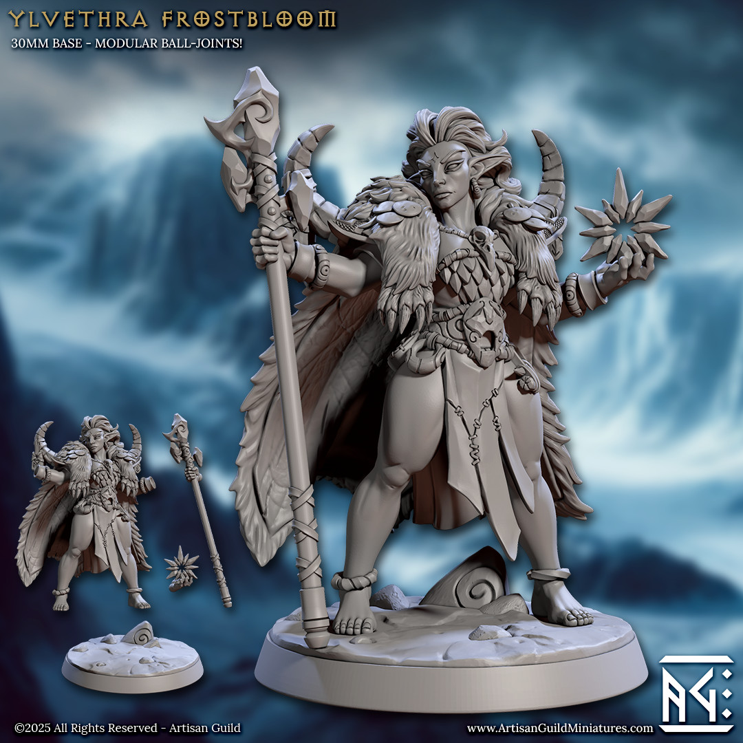 Ylvethra - Northern Mystic Wizard Ice Mage Artisan Guild - Dungeons and Dragons