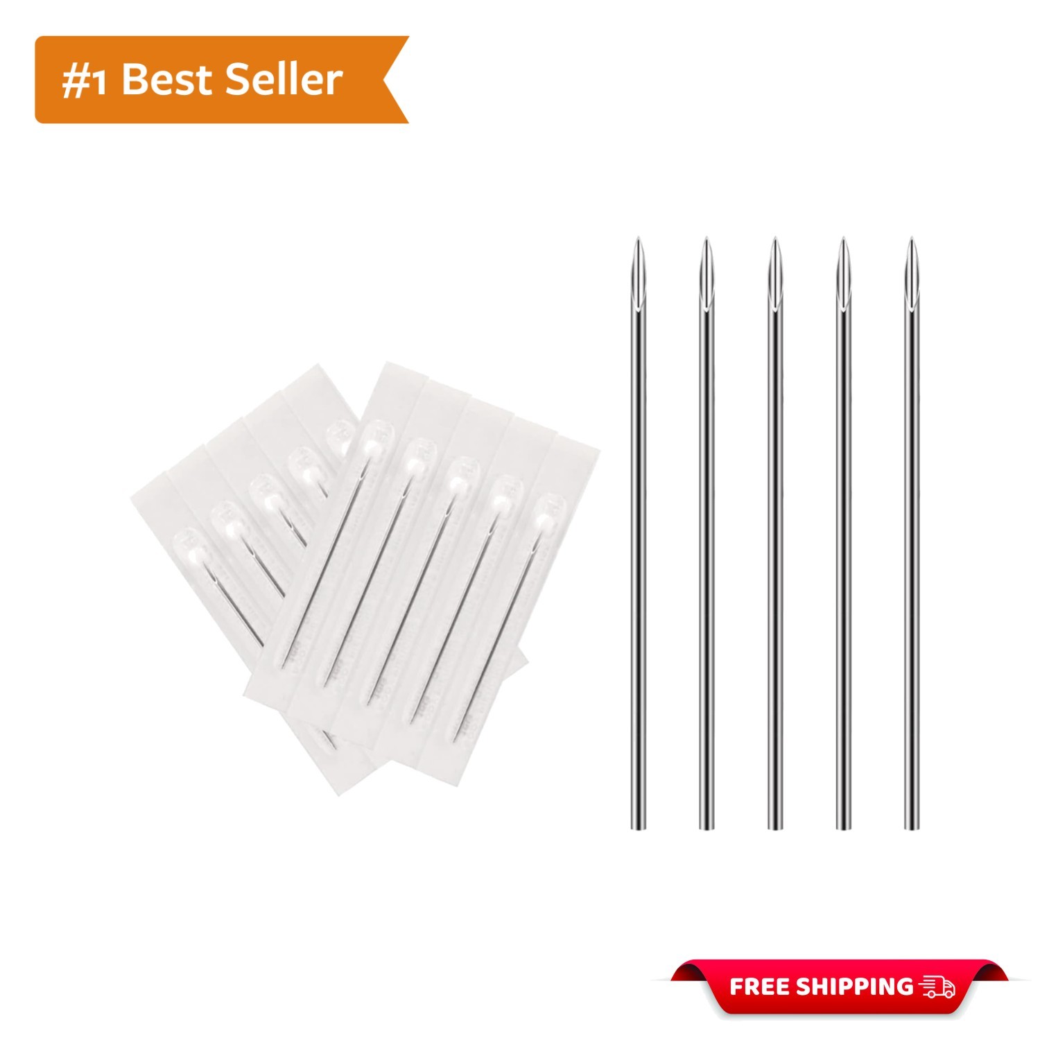 Professional Grade 10pcs 16G Disposable Piercing Needles - Multi-purpose Use