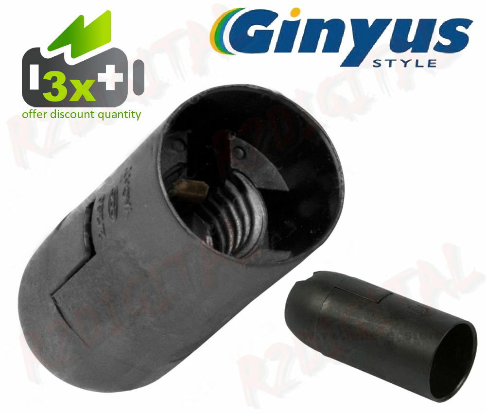 5PCS SMOOTH LAMP HOLDER E14 SOCKET BLACK GINYUS QUICK LAMP HOLDER BULB