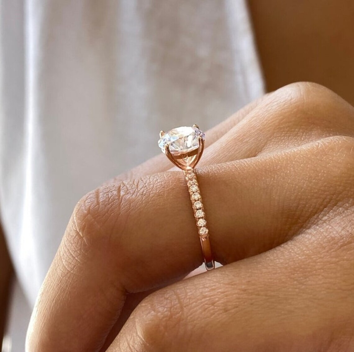 2.60 Ct Round Cut White Diamond Lab-Created Wedding Ring 14K Yellow Gold Plated
