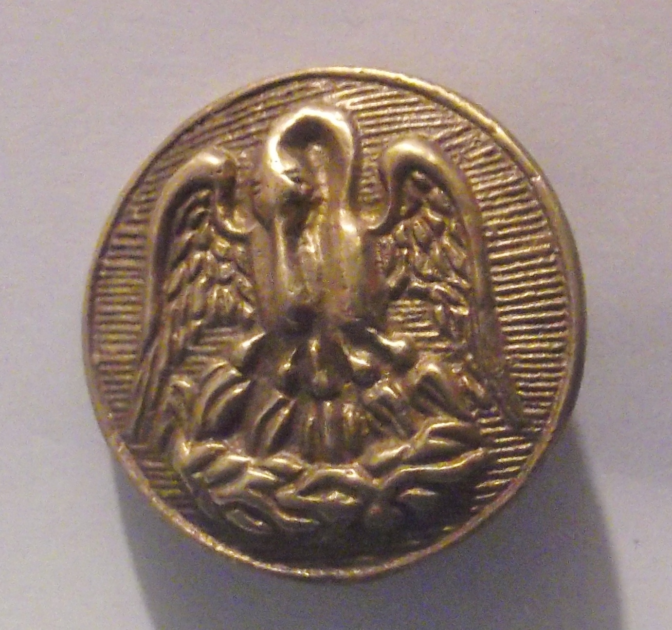 CSA BRASS LOUISIANA HAT PIN - CONFEDERATE STATES OF AMERICA - REBEL + CIVIL WAR
