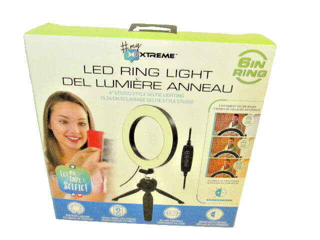 Xtreme 6" Diameter LED Ring Light for Studio Style Selfie Lighting