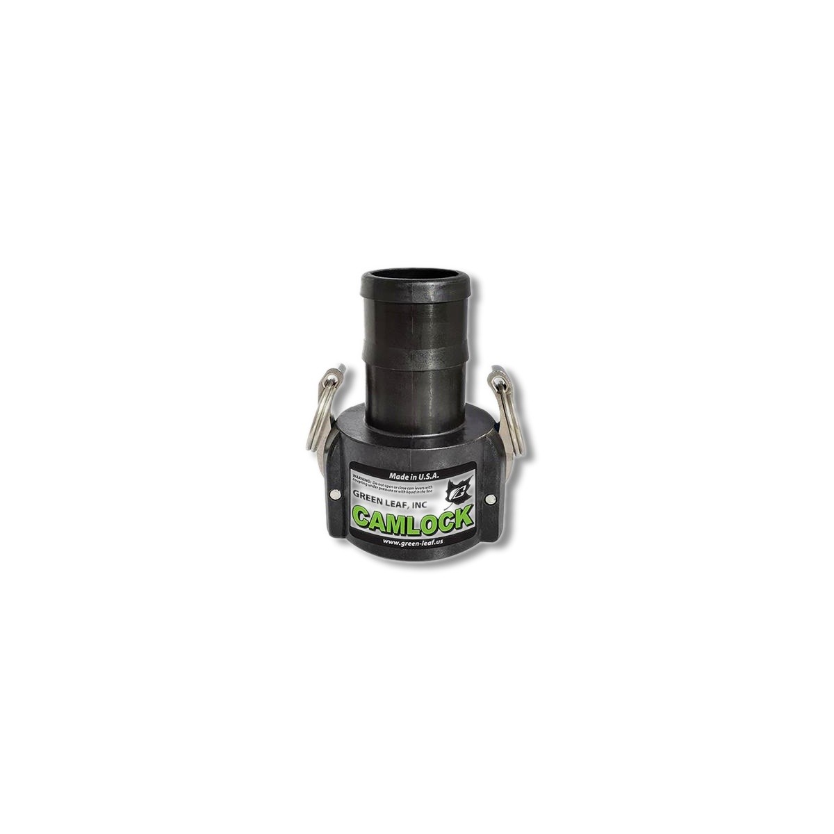 Green Leaf Camlock 2 in Female X 2 in Barb Polypropylene Coupler 200C