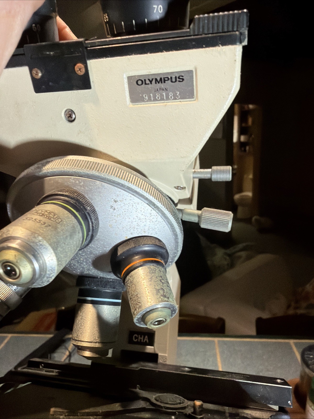Vintage Olympus CHA Binocular Microscope - Tested Working - Japan - Lab Grade
