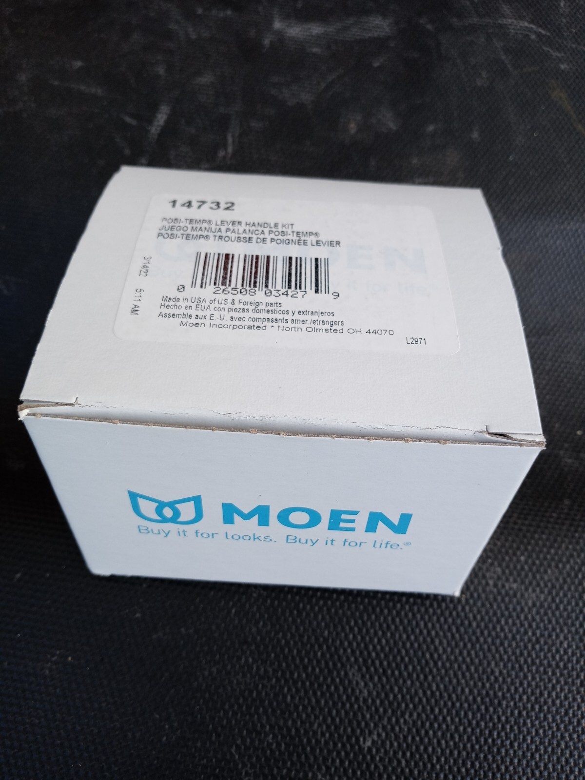 Moen 14732 Chrome Replacement Single Lever Handle Kit For Tub & Shower