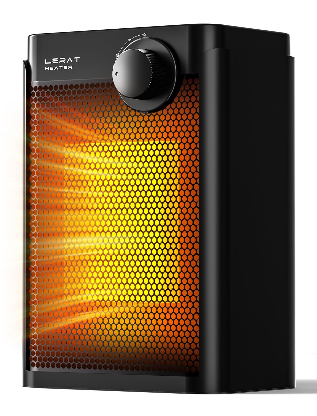 Lerat Electric Space Heater, Small Heater for Indoor Use, Compact, Black