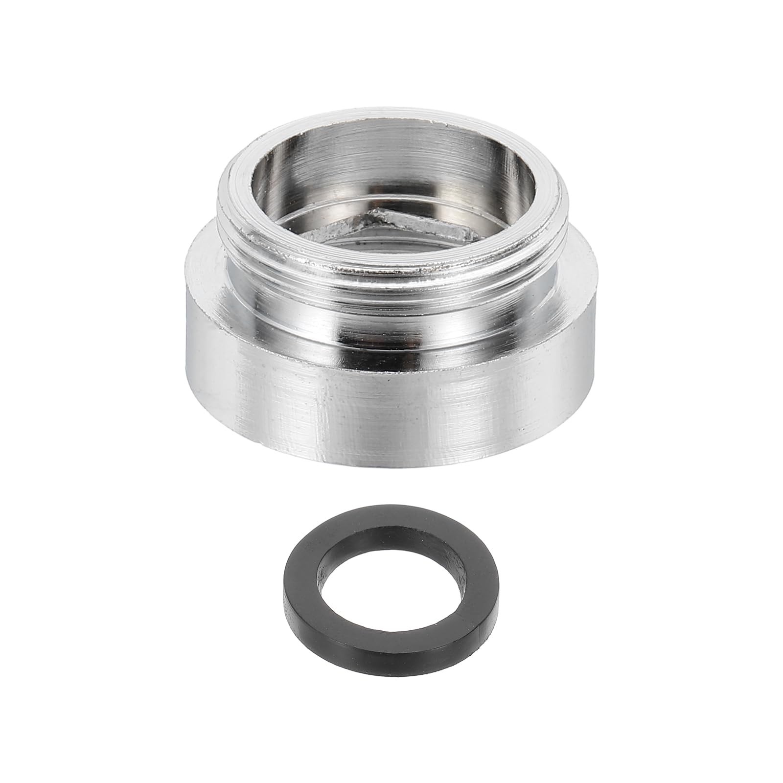 uxcell Faucet Aerator Adapter, M24 Female to M22 Male, 13mm Length, Silver
