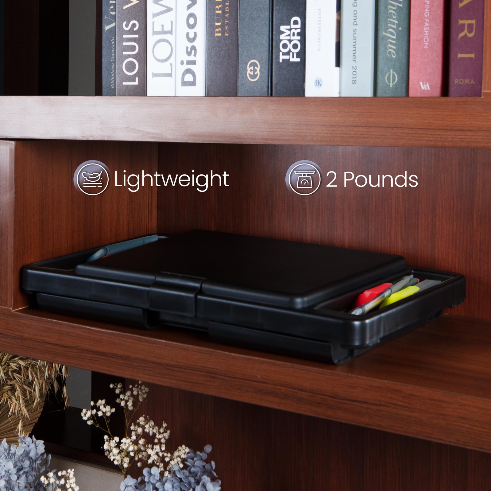 Lap Desk, Folding Desk, Bed Table, Black, 9.75"x12"
