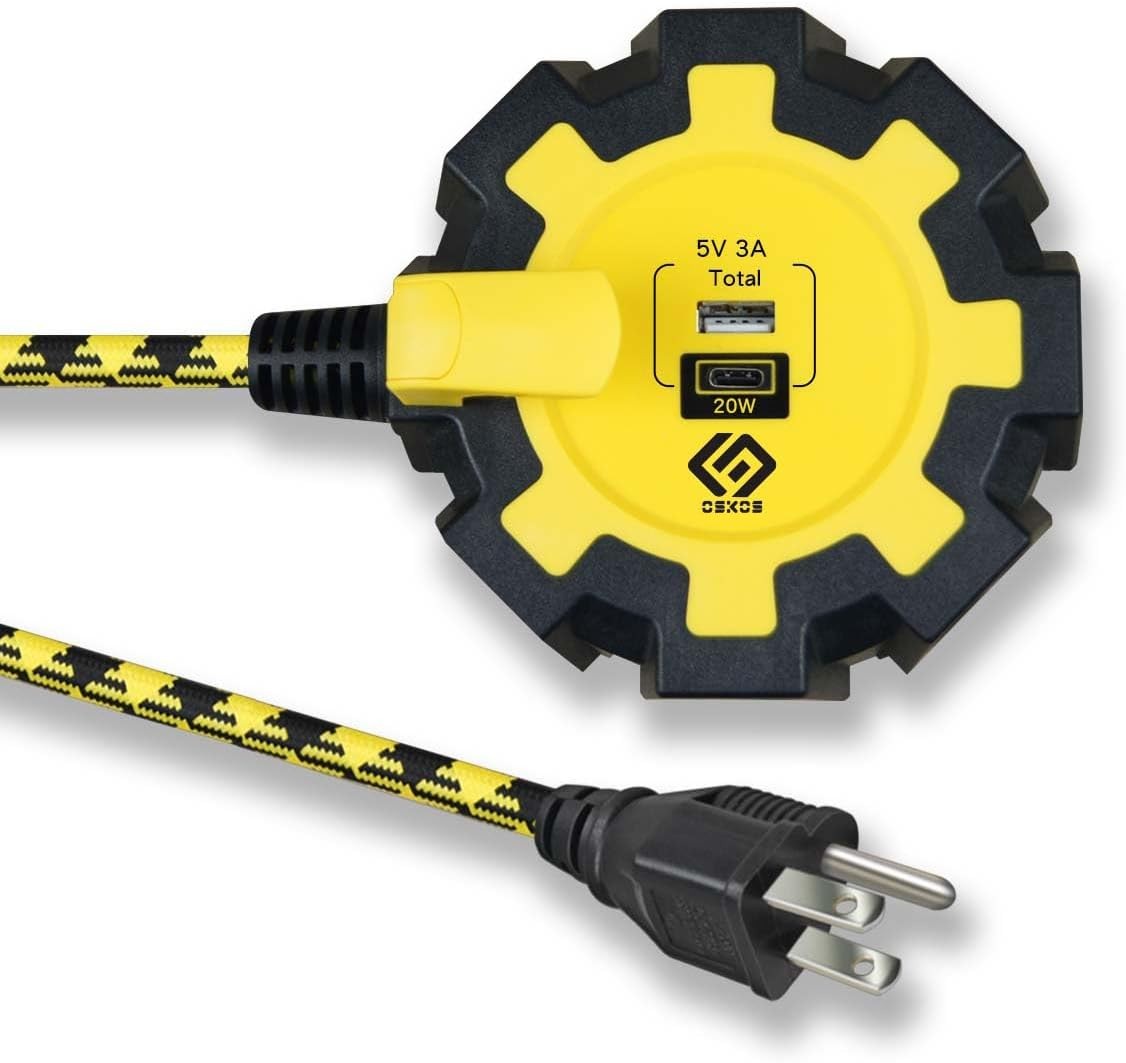 Power strip surge protector with usb charging ports