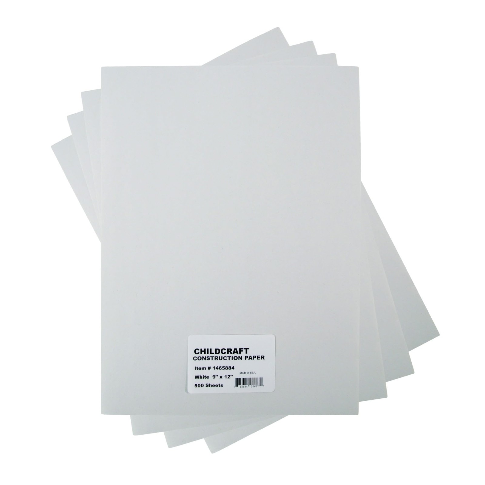 500 Sheets White Construction Paper Art Classroom Supplies 9x12 In