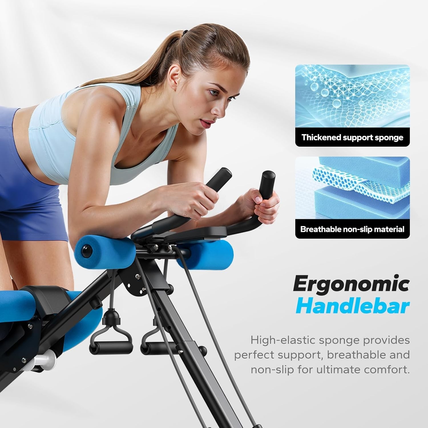 Ab Machine, Ab Workout Equipment, Adjustable Ab Trainer Machine for Abs Workout