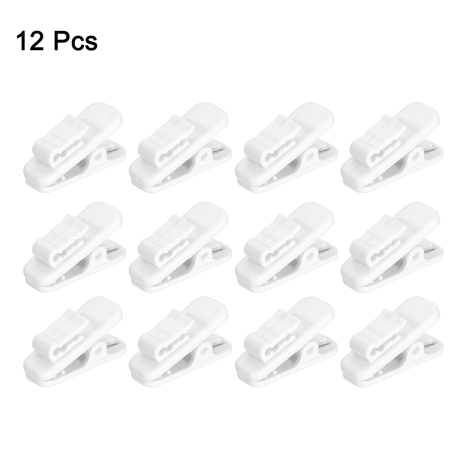 12pcs Headphone Wire Clips 0.94" Length Small Headset Cable Clamp, White