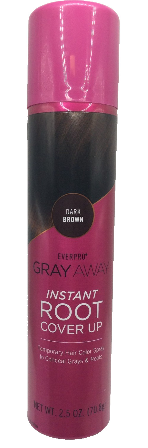 Everpro Gray Away Instant Root Cover Up Hair Color Spray, 2.5 oz, DARK BROWN