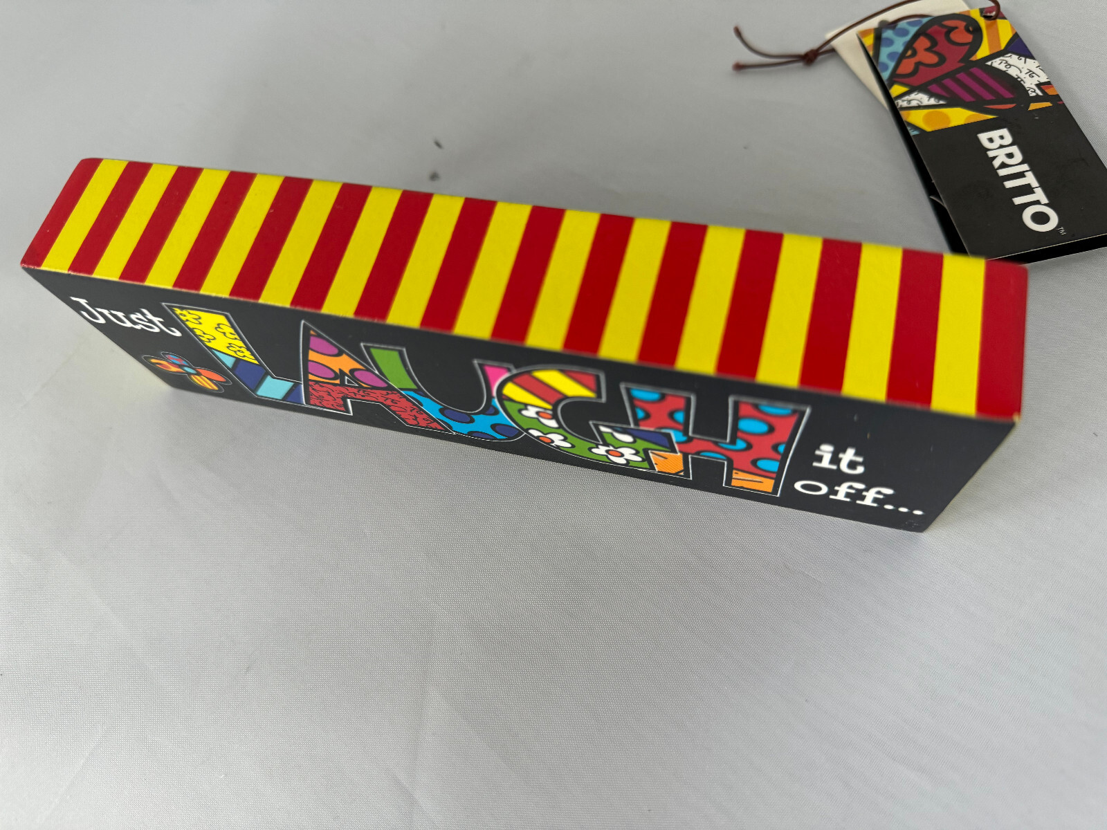 Britto Sentiment Desk Block – LAUGH ** NEW **