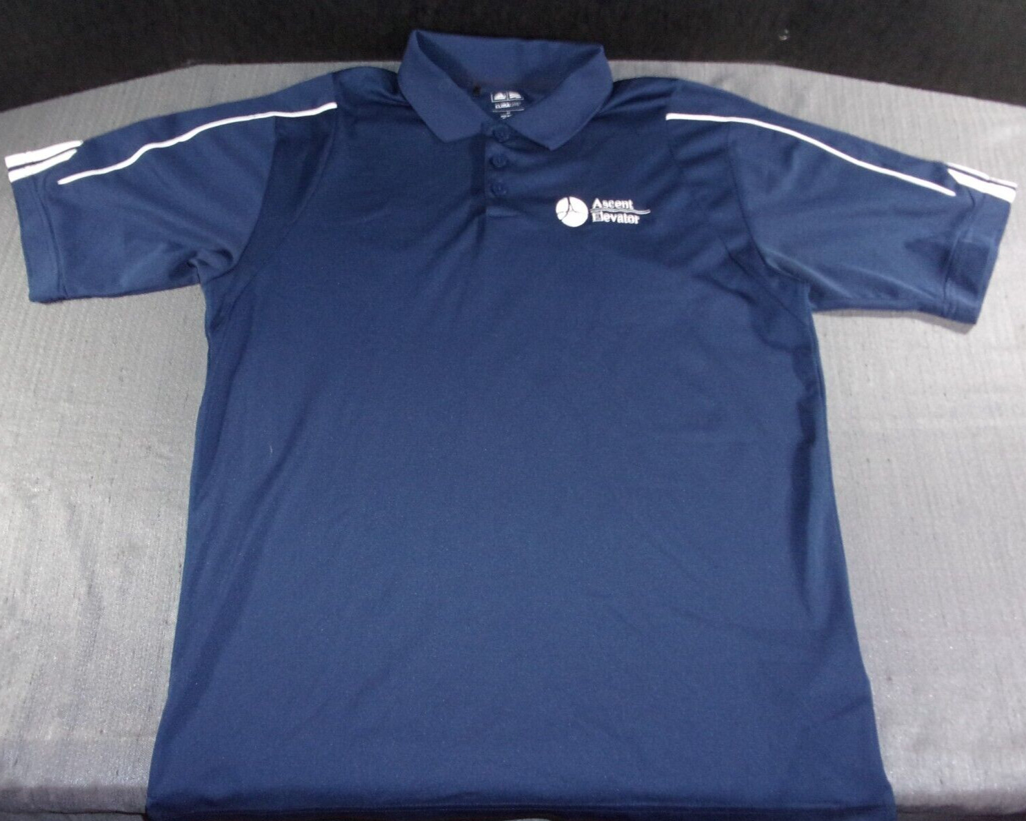 ADIDAS CLIMALITE DARK BLUE MEDIUM POLO GOLF SHIRT ELEVATOR ASCENT DISCONTINUED