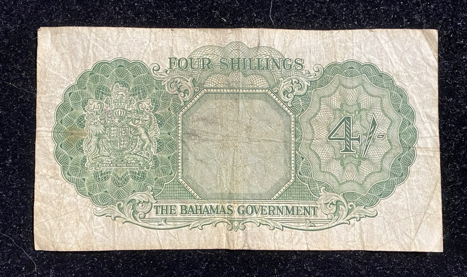 1936 Bahamas 4 Shillings Note