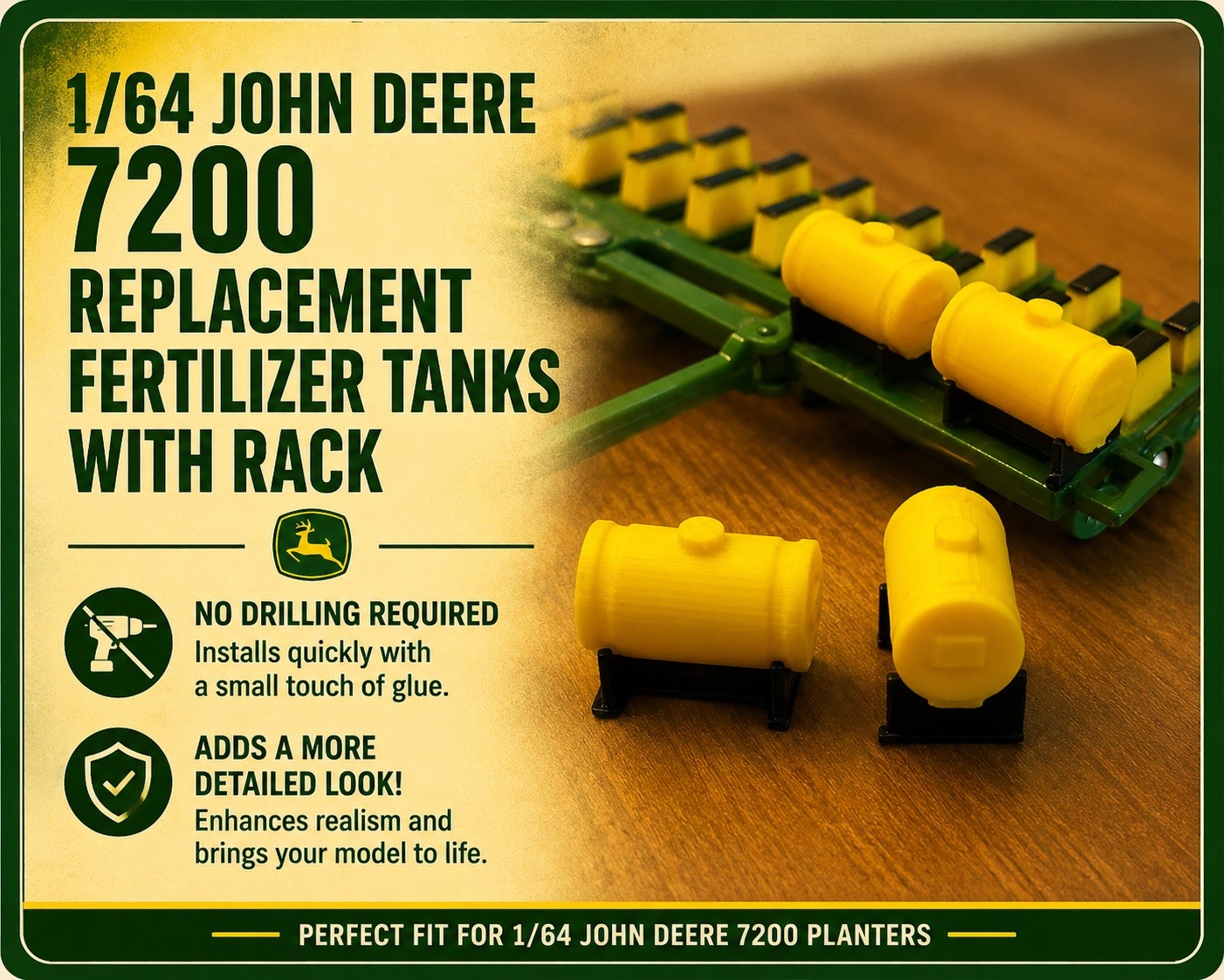 Replacement 1/64 John Deere 7200 Planter Fertilizer Tanks