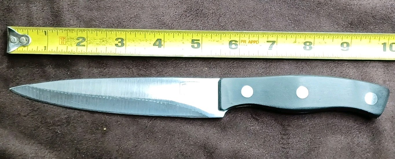 Vtg Chicago Cutlery 11J14J, 5.5' Carving / Slicing Knife, W/ Blk Nylon Scales