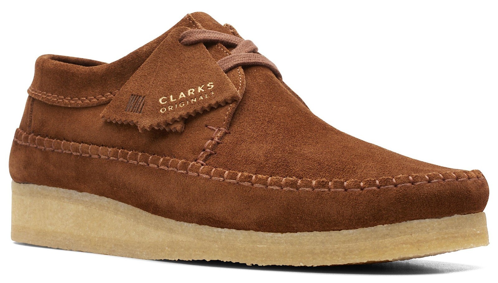 Clarks Originals Mens Weaver Oxfords Lace Up Shoes Cola Suede Brown 26165082